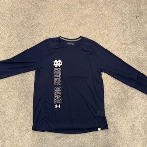 Under Armour Men's Navy Notre Dame Long Sleeve Tee XXL